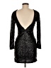 H&M 100% Polyester Metallic Black Cocktail Dress Size 6 - photo 2
