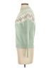 Ann Taylor Chevron-herringbone Green Turtleneck Sweater Size XS - photo 5
