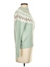 Ann Taylor Chevron-herringbone Green Turtleneck Sweater Size XS - photo 4