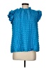 Bucketlist 100% Polyester Blue Short Sleeve Blouse Size M - photo 1