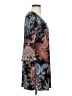 Connected Apparel Paisley Black Casual Dress Size 4 (petite) - photo 4