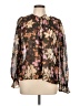 Ann Taylor LOFT Brown Long Sleeve Blouse Size L - photo 1