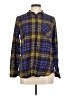 Express Plaid Purple Long Sleeve Button-Down Shirt Size M - photo 1