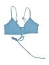 Shein Solid Blue Swimsuit Top Size S - photo 1