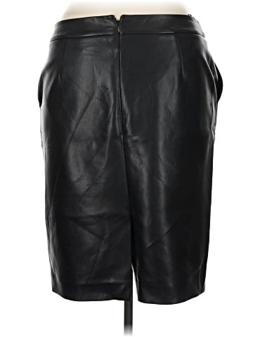 DKNY Faux Leather Skirt (view 2)