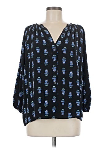 Tucker 3/4 Sleeve Silk Top (view 1)