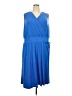 Lane Bryant Solid Blue Casual Dress Size 26 - 28 Plus - photo 1