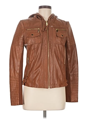 MICHAEL Michael Kors Leather Jacket (view 1)