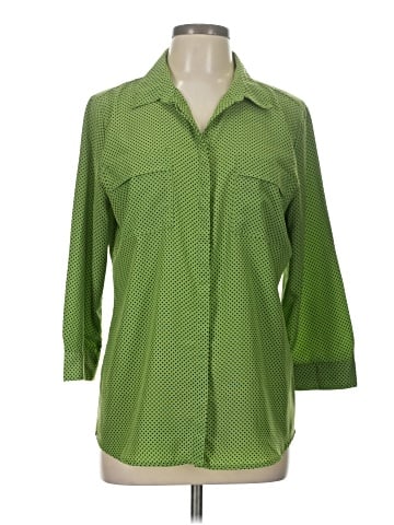 Liz Claiborne 3/4 Sleeve Button-Down Shirt (view 1)