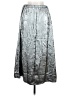 Old Navy 100% Polyester Metallic Silver Casual Skirt Size M - photo 2