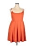 Shein Curve Solid Orange Casual Dress Size 18 Plus (3) - photo 1