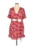 PrettyLittleThing 100% Polyester Red Casual Dress Size 12 - photo 1