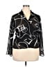 Lane Bryant 100% Polyester Graphic Black 3/4 Sleeve Blouse Size 18 - 20 Plus - photo 1