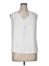 Calvin Klein 100% Polyester White Sleeveless Blouse Size XL - photo 1