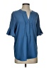Blooming Jelly Blue Short Sleeve Blouse Size S - photo 1