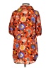 CAbi 100% Polyester Floral Orange Short Sleeve Blouse Size S - photo 2