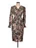 Unbranded 100% Polyester Print Brown Cocktail Dress Size L - photo 1