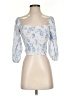 Pie in the sky 100% Polyester Blue 3/4 Sleeve Blouse Size XS - photo 1