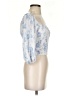 Pie in the sky 100% Polyester Blue 3/4 Sleeve Blouse Size XS - photo 4