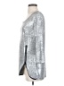 JM Collection Metallic Silver 3/4 Sleeve Top Size S - photo 5