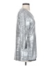 JM Collection Metallic Silver 3/4 Sleeve Top Size S - photo 4