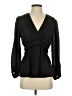 Max Studio 100% Polyester Black Long Sleeve Blouse Size S - photo 1