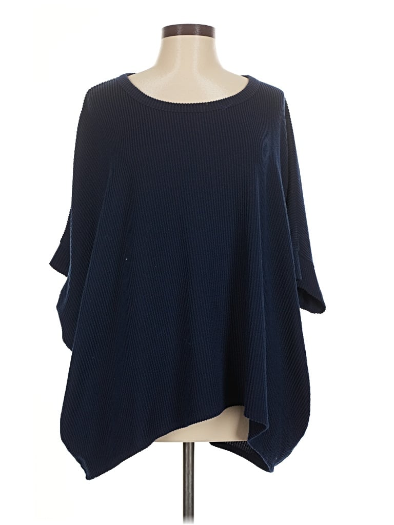 Pre-owned Andree By Unit 3/4 Sleeve Top Blue Boatneck Tops