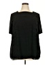 Tahari by ASL 100% Polyester Black Short Sleeve Top Size 3X - photo 1