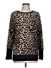 Worthington Animal Print Brown Pullover Sweater Size L - photo 1