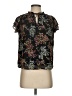 Cynthia Steffe 100% Polyester Floral Black Short Sleeve Blouse Size S - photo 1