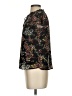 Cynthia Steffe 100% Polyester Floral Black Short Sleeve Blouse Size S - photo 5