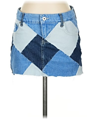 Ragged Denim Skirt (view 1)