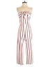 Love Tree Stripes White Jumpsuit Size S - photo 1
