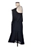 Express 100% Polyester Solid Black Casual Dress Size M - photo 5