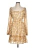 Thirty/Thirty 100% Polyester Floral Yellow Casual Dress Size L - photo 1