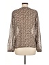 A New Day 100% Polyester Animal Print Brown Long Sleeve Blouse Size M - photo 2