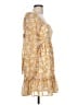 Thirty/Thirty 100% Polyester Floral Yellow Casual Dress Size L - photo 4
