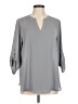 Chaus 100% Polyester Gray 3/4 Sleeve Blouse Size M - photo 1