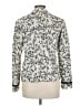 Chico's 100% Linen Print Ivory Blazer Size Med (1) - photo 2