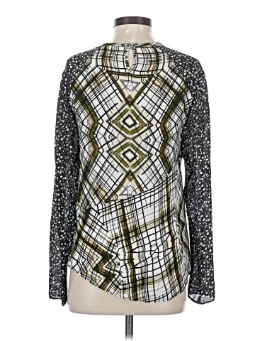 Nicole Miller Artelier Long Sleeve Silk Top (view 2)