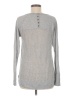 Shrinking Violet Solid Gray Long Sleeve Top Size M - photo 2