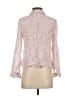Maison Jules 100% Rayon Hearts Pink Long Sleeve Blouse Size S - photo 2
