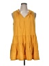 Max Studio Solid Yellow Casual Dress Size 1X - photo 1