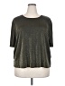 Carole Little Metallic Gray Short Sleeve Top Size 18w - photo 1