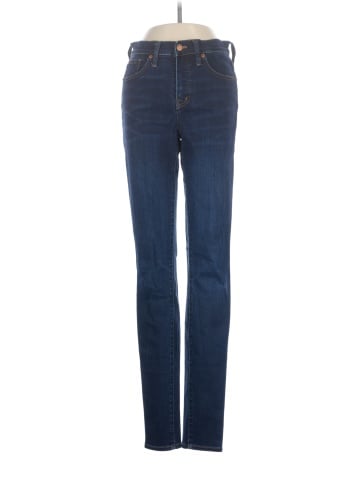 Madewell Taller 9" Mid-Rise Skinny Jeans in Larkspur Wash: TENCEL&trade; Denim Edition (view 1)