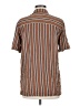 Assorted Brands 100% Rayon Stripes Brown Short Sleeve Button-Down Shirt Size M - photo 2