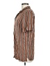 Assorted Brands 100% Rayon Stripes Brown Short Sleeve Button-Down Shirt Size M - photo 5