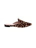 J.Crew 100% Leather Animal Print Brown Tan Mule/Clog Size 6 1/2 - photo 1