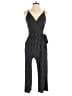 Kaileigh Stripes Black Jumpsuit Size M - photo 1