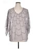 Emanuel Emanuel Ungaro 100% Polyester Gray 3/4 Sleeve Blouse Size 20 - photo 1